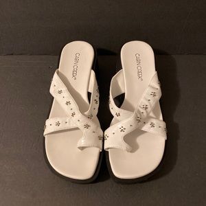 Cabin Creek Wedge Slide Sandals Womens Size 8
